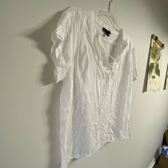 Jessica Simpson Lace-up Front Top, XL - Picture 4 of 6